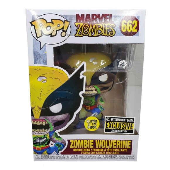 Funko POP 662 GITD Marvel Zombie Wolverine NIB - Picture 1 of 9